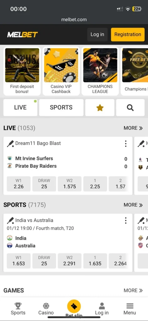 Melbet apk screenshot 2